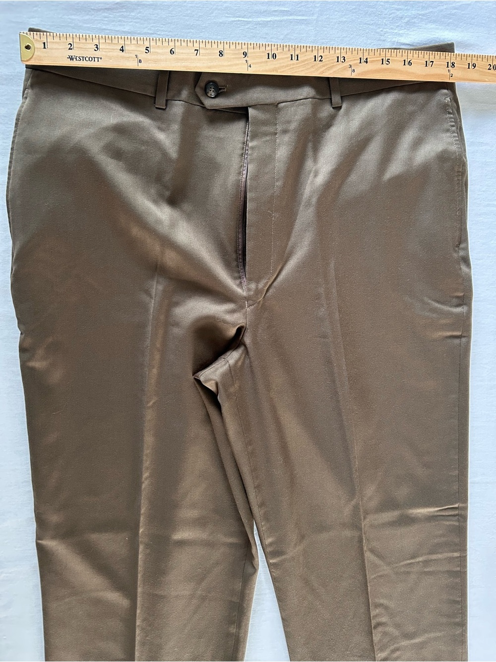 Jos A Bank Executive Brown Dress Pants 36x32 Flat Front Classic - Picture 8 of 9